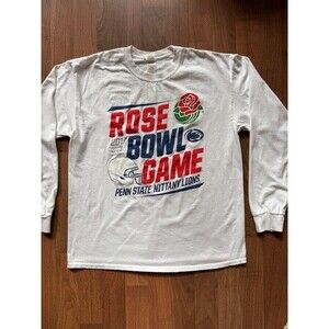 2017 Penn State Nittany Lion‎ Rose Bowl Long Sleeve T Shirt Large White